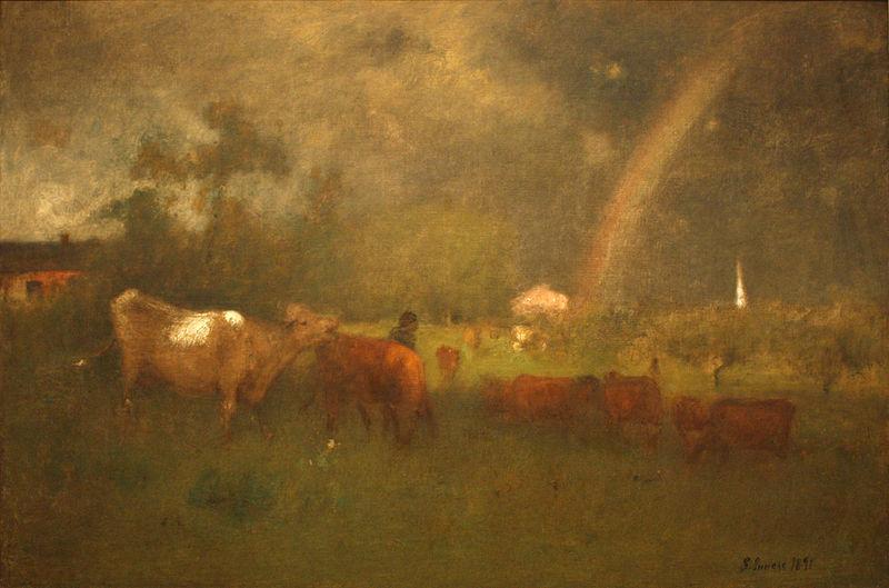 George Inness Shower on the Delaware River oil painting image
